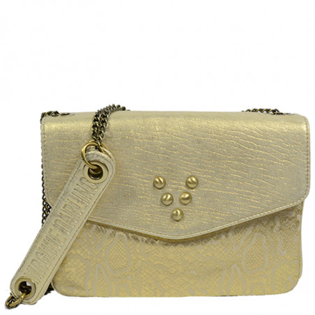 Virginie Darling Chacha Bubble Python Gold Bag